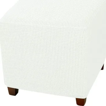 Napínací potah Univerzální napínací potah na taburet - Bílý