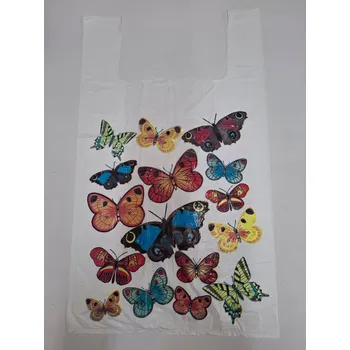 Nákupní taška LDPE tašky igelitové tašky , 150 ks trhací síťovaných nákupních tašek