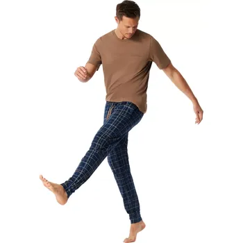 Domácí pánské kalhoty SCHIESSER 182047 tm. modrá velikost XXL