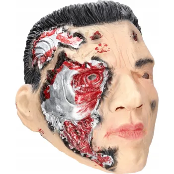 Karnevalová maska Maska na obličej Korbi LATEKSOVÁ MASKA TERMINÁTOR, latexová, hnědá