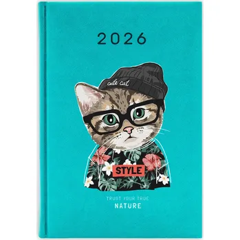 Kalendář Knižkový kalendář 2026 A5 FunnyCase modrý