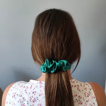 Spona do vlasů Scrunchie zelená