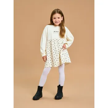 Dívčí oblečení Sinsay - Šaty s květinovým vzorem - krémová - 211GG-01X - 211GG-01X-128