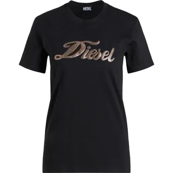 DIESEL Calligraphy Black tričko XS Černá