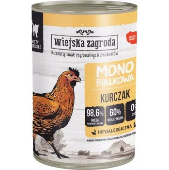 Krmivo pro kočku Wiejska Zagroda Vlhké Krmivo pro kočky Monoproteinové Kuře 400g