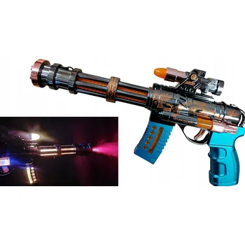 MODERNÍ PUŠKA S EFEKTEM VODNÍ PÁRY, LED OSVĚTLENÍM A ZVUKEM 30CM E2617 EMAJ