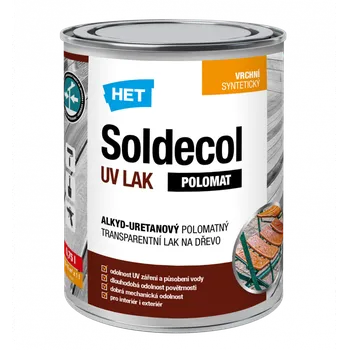 Lak na dřevo HET Soldecol UV Lak POLOMAT 0,75l