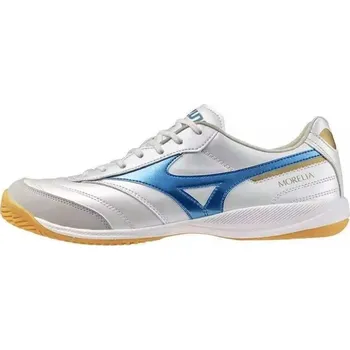 Kopačky Mizuno MORELIA SALA PRO IN - White/Laser Blue/Gold Velikost: 39.0
