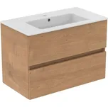 Ideal Standard Eurovit+ Skříňka s umyvadlem, 55x80x44 cm, 2 zásuvky, přírodní dub