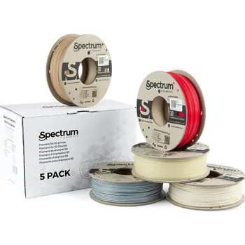 Filament Spectrum 3D filament, PLA specials, 1,75mm, 5x250g, 80754, mix Stone Light, Stone Dark, Thermoactiv