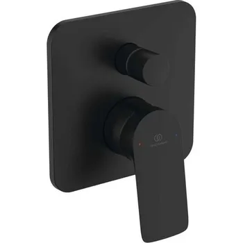 Vodovodní baterie Ideal Standard Ceralife C Baterie pod omítku, pro 2 spotřebiče, s tělesem, hedvábná černá