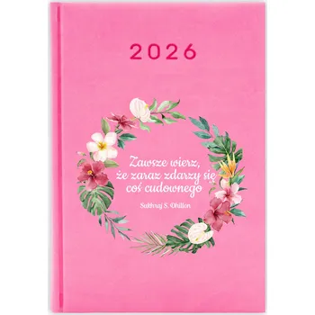 Kalendář Knižkový kalendář 2026 A5 FunnyCase růžový