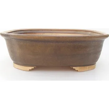 Květináč Keramická bonsai miska 25 x 21 x 7,5 cm hnědá 1332-M24-3821