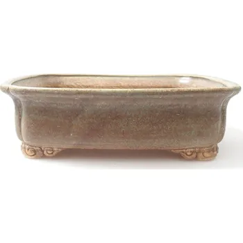 Květináč Keramická bonsai miska 19,5 x 16,5 x 6 cm zelená 1397-M24-5267