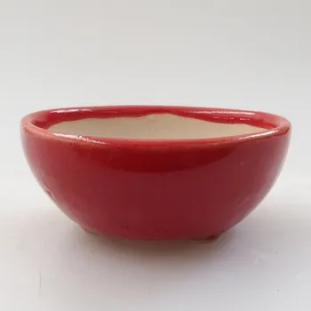 Květináč Mini bonsai miska 6 x 6 x 2,5 cm červená 1392-M25-4988