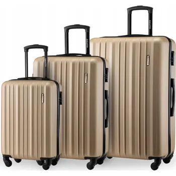 Sada 3 cestovních kufrů na kolečkách ABS malý, střední, velký 3v1 ZAGATTO