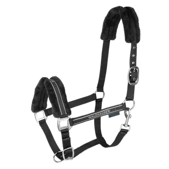 Vybavení pro koně Waldhausen Ohlávka elegantní s beránkem Barva: Modrá, Velikost: Cob