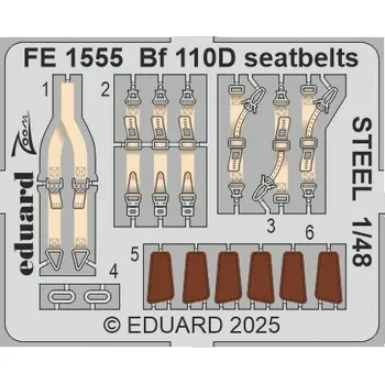 Plastikový model Eduard 1/48 Bf 110D seatbelts STEEL (EDUARD)