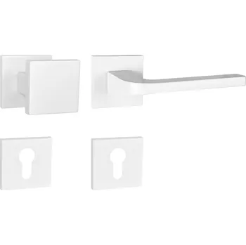 MPK - VIVA - HR SQ6 rozety PZ, madlo/klika pravá WS - Bílá matná