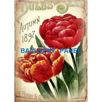 Panel bavlna - KVĚTINY-164-322