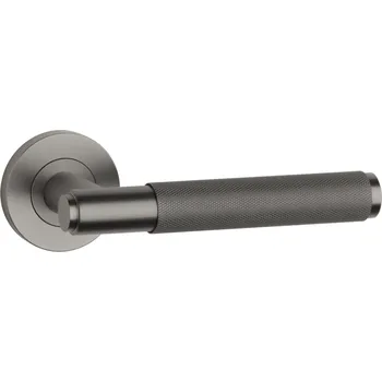 Dveřní kování SH - OVAL - R 1741 PRO 8 MM klika/klika, bez spodní rozety T PVD - Titan PVD