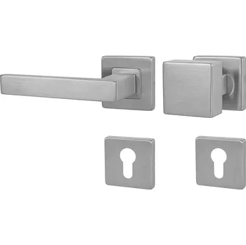 MPK - QUADRA - HR rozety PZ, madlo/klika levá BN - Broušená nerez