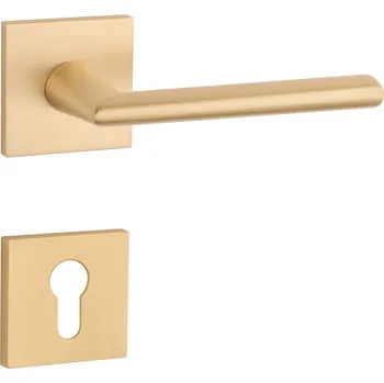 Dveřní kování AT - PRIMULA - HR 7S rozety PZ, klika/klika OLS - Mosaz broušená