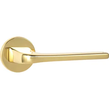 Dveřní kování TI - DARA - R 4007 5S klika/klika, bez spodní rozety OLV - Mosaz leštěná lakovaná (01)