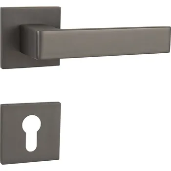 Dveřní kování MPK - HIT - HR SQ6 rozety PZ, klika/klika T - Titan