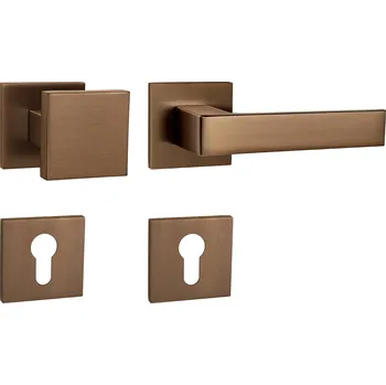 MPK - HIT - HR SQ6 rozety PZ, madlo/klika pravá CUM - Měď matná