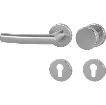 Dveřní kování MPK - ESSO - R rozety PZ, koule/klika levá BN - Broušená nerez