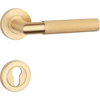 SH - OVAL - R 1742 PRO 8 MM klika/klika, rozety PZ OLS - Mosaz broušená