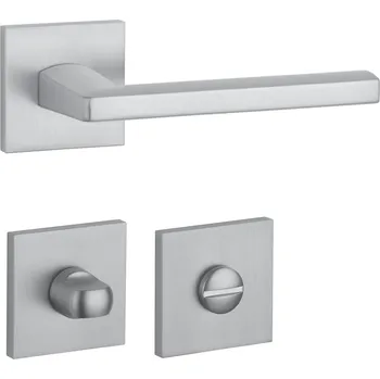 Dveřní kování AT - PYROLA - HR 7S rozety WC, klika/klika OCS - Chrom broušený