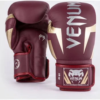Boxerské rukavice Boxerské rukavice Venum Elite - Burgundy/Gold Velikost: 10oz