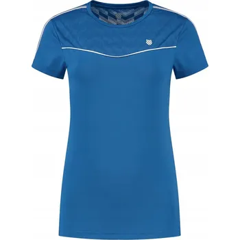 Dámské tričko Dámské tričko K-SWISS TAC HYPERCOURT ROUND NECK TOP MESH WOMEN CL BLUE S