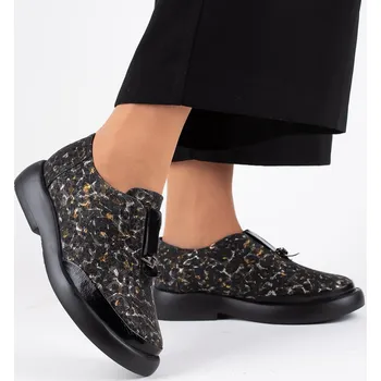 Dámské sandále Dámské černé strukturované polobotky Letizia Velikost: 39