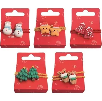 Gumičky do vlasů vánoční motivy 2 ks