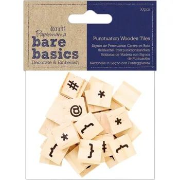 Set školních potřeb Docrafts dřevěné dekorace - znaménka 30 ks