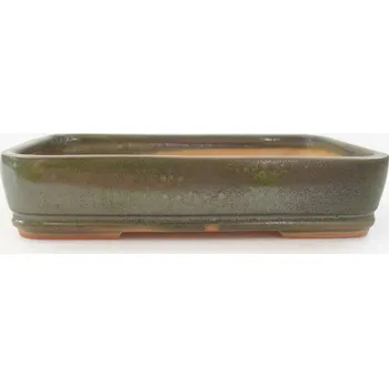 Květináč Keramická bonsai miska 18 x 13,5 x 4 cm zelená 1394-M24-5080