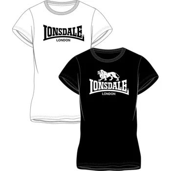 Lonsdale Women's t-shirt double pack Lonsdale černá | bílá 3393385