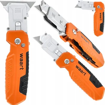 Pracovní nůž Nůž s trapézovou čepelí a škrabkou + náhradní čepele.