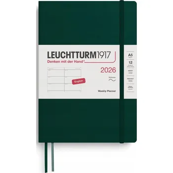 Diář Weekly Planner 2026 Medium (A5) Forest Green DN00562372