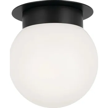 Stropní svítidlo černé skleněné bílá koule do předsíně šatny Kichler