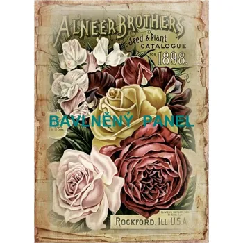 Panel bavlna - KVĚTINY-166-230