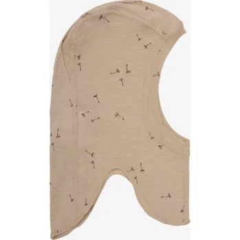 Kojenecká čepice Dětská kukla jednovrstvá z merino vlny a hedvábí pro děti Light Taupe hnědá Fixoni Velikost: 41-43cm (vel 62/68)
