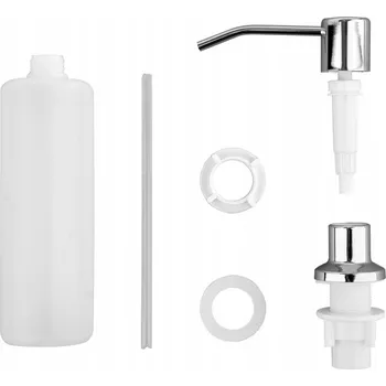 Dávkovač mýdla Dozownik na tekutinu na nádobí Ruční dozownik 300 ml chrom