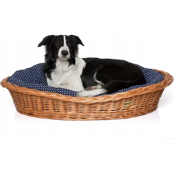Pelíšek pro psa Pelíšek pro psa kočku , proutěný koš s bavlna pelíškem, DOTTY