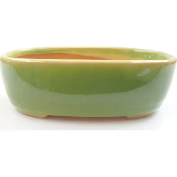 Květináč Keramická bonsai miska 13 x 9 x 4 cm zelená 1427-M25-5967