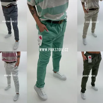 Dámské kalhoty Plátěné kalhoty s páskem ROY Barva: Černá