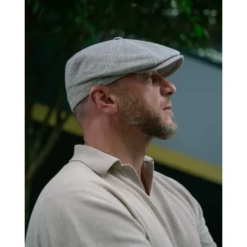 Čepice Fiebig - Headwear since 1903 Letni béžová bekovka 8-panel od Fiebig - Hatteras Velikost: 60 cm